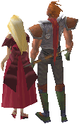 They escape the Castle and end up together.